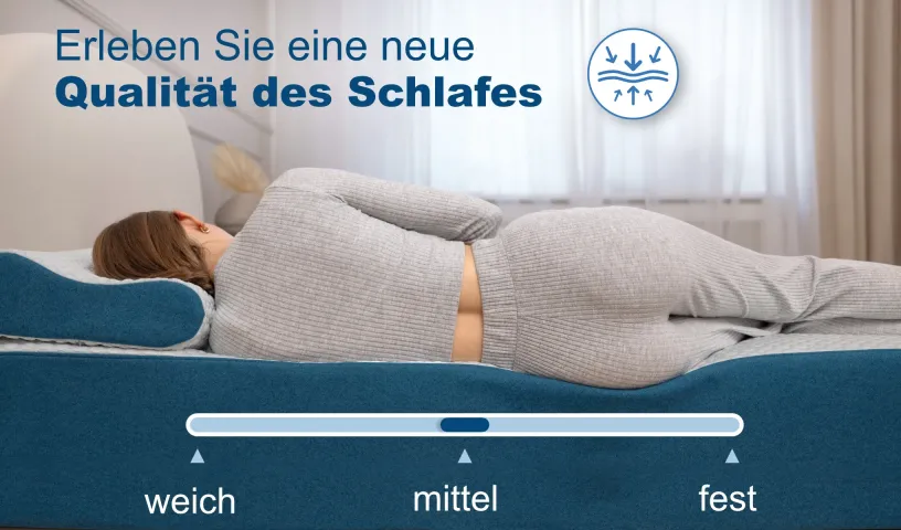 Schaumstoffmatratze Discovery mit Bezug, bequem, Härtegrad mittelfest