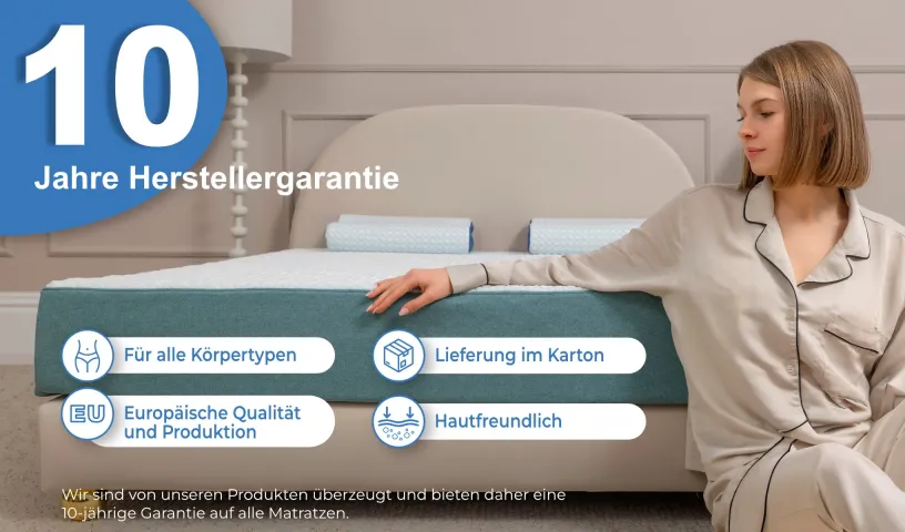 Schaumstoffmatratze Discovery mit Bezug, bequem, Härtegrad mittelfest