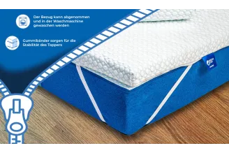 Topper Change 80x200, 90x200, 120x200, 140x200, 160x200, 180x200, 200x200 Matratzenauflage