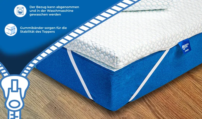 Topper Change 80x200, 90x200, 120x200, 140x200, 160x200, 180x200, 200x200 Matratzenauflage