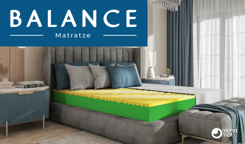 Matratze BALANCE 80x200 cm, 90x200 cm, 120x200 cm, 140x200 cm, 160x200 cm, 180x200 cm Schaumstoffmatratze