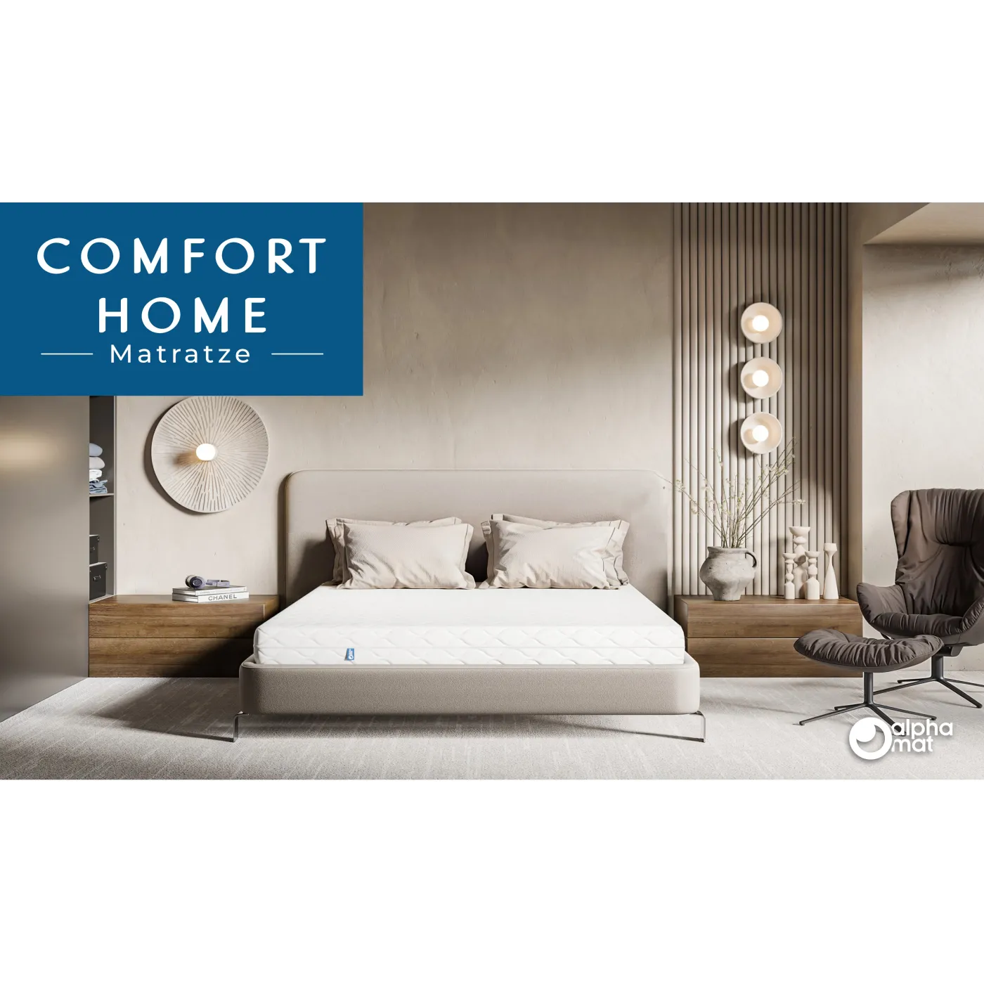 Taschenfederkernmatratze COMFORT HOME mit Bezug